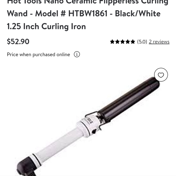 Hot Tools Professional Black and White Curling Iron - Picture 2 of 2